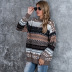 Ethnic Style Rhombus Loose Pullover Sweater NSJXW105054