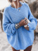 Solid Color Round Neck Sweater NSJXW105055