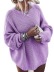 Solid Color Round Neck Sweater NSJXW105055