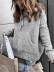 Solid Color Knitted Hoodie NSJXW105061