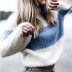 Color Stitching Knit Pullover Sweater NSJXW105073