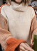Loose Striped Long-Sleeved High-Neck Wool Sweater NSJXW105075