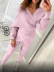 Backless Knitted V-Neck Top & Pants 2-Piece Lounge Set NSJXW105077