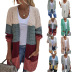 Long-Sleeved Knitted Long Cardigan NSPZN105100