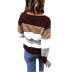 Striped Splicing Long-Sleeved Pullover Sweater NSPZN105101