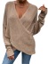 Solid Color Cross Loose Pullover Sweater NSPZN105150