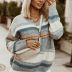Round Neck Loose Striped Sweater NSPZN105157