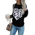 Round Neck Leopard Love Pullover Sweater NSPZN105159