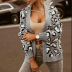 Love Jacquard Loose V-Neck Single-Breasted Knitted Cardigan NSPZN105160