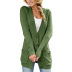 Solid Color Twist Button Knitted Cardigan NSPZN105163