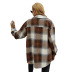 Long Sleeve Lapel Loose Plaid Woolen Jacket nihaostyles wholesale clothes NSJM105191