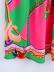 Contrast Color Print Lantern-Sleeved V-Neck Dress NSXFL105255