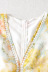 Vestido de manga larga con cuello en V estampado floral amarillo NSXFL105285