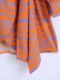 Vestido camisero naranja con estampado de cebra y manga larga con cordones NSXFL105286