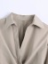 Gray Long-Sleeved Hollow Shirt NSXFL105287