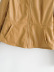 Yellow Pu Leather Zipper Long-Sleeved Jacket NSXFL105320