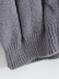 Gray Long-Sleeved V-Neck Loose Twist Knitted Sweater NSXFL105321