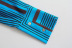 Blue Bottom Black Stripe Print Lace-Up Dress NSXFL105322