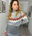 Rhombus Loose Half High Neck Pullover Sweater NSJXW105446