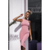 Solid Color Sleeveless Slim Slit Sheath Dress NSOYL105556