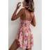 Floral Low Cut Slip Dress NSOYL105565