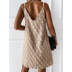Solid Color V-Neck Tassel Slip Dress NSOYL105567