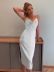 Slit Satin Sling Backless Print Prom Dress NSGHW105586