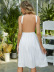 Irregular Elastic Waist Backless Dress NSGHW105588