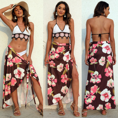 Flower Printing One-piece Beach Skirt Nihaostyles Wholesale Clothing NSOY105610