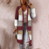 Colorblock Loose Sweater Cardigan NSSYV105640