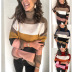 high-neck stitching striped sweater nihaostyles wholesale clothes NSSYV105652