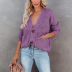 pure color V-neck single-breasted long-sleeved sweater cardigan nihaostyles wholesale clothes NSSYV105657