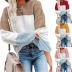hit color lantern sleeve pullover sweater nihaostyles wholesale clothes NSSYV105659