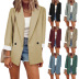 solid color long-sleeved blazer nihaostyles wholesale clothes NSSYV105664