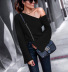 long sleeve off-shoulder sweater nihaostyles wholesale clothes NSSYV105684