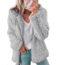 Solid Color Woolen Fleece Hooded Jacket Coat NSYHY105719