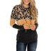 Leopard Stitching Hooded Sweatshirt NSYHY105732