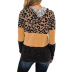 Leopard Stitching Hooded Sweatshirt NSYHY105732