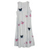 Printed V-Neck Sleeveless Loose Dress NSGYX105783