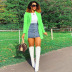 Body-Fitting Denim Short Skirt NSWL105832