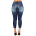 High Elastic Ripped Tight-Fitting Jeans NSWL105849