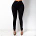 mid-waist stretch slim-fit jeans nihaostyles clothing wholesale NSWL105856