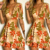 V-Neck Waistless Layered Ruffled Dress NSOYL105997