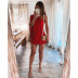 Solid Color Strapless Oblique Shoulder Loose Dress NSOYL106002