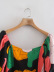 Color Print Belt Dress NSXFL106088