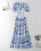 Wrinkle Printed Waistless Dress NSXFL106089
