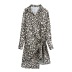 Long-Sleeved Leopard Print Wrap Dress NSXFL106095
