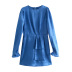 Jacquard Long-Sleeved Lace Cuff Dress NSXFL106097