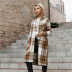 Plaid Lace Up Coat Dress NSXPF106143