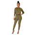 Printed Long-Sleeved Top Trousers 2 Piece Set NSXHX99239